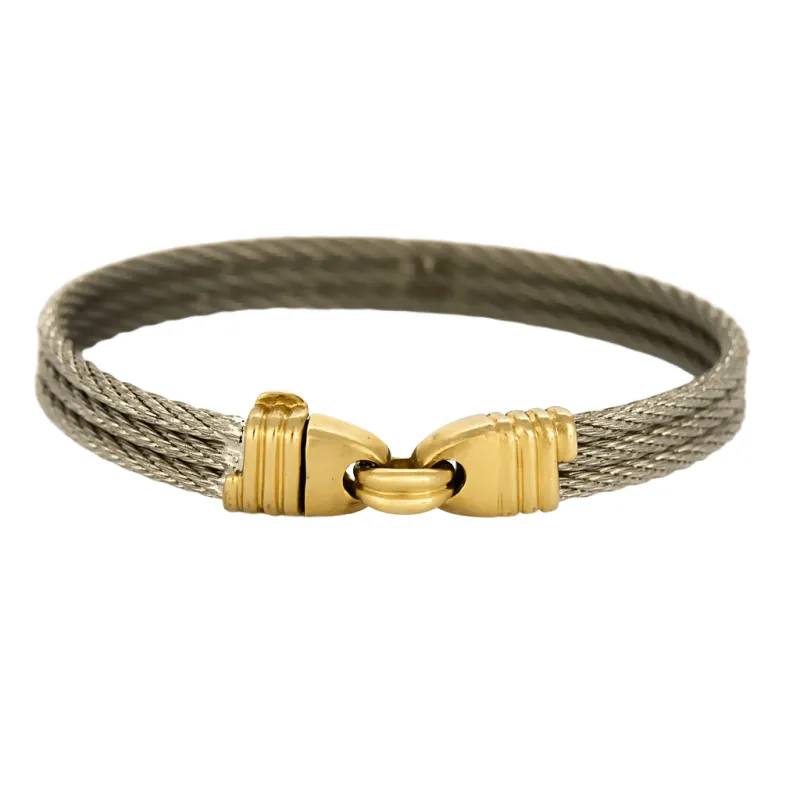 Fred - Force 10 - Bracelet  en or et acier. Vintage sold by 58 Facettes