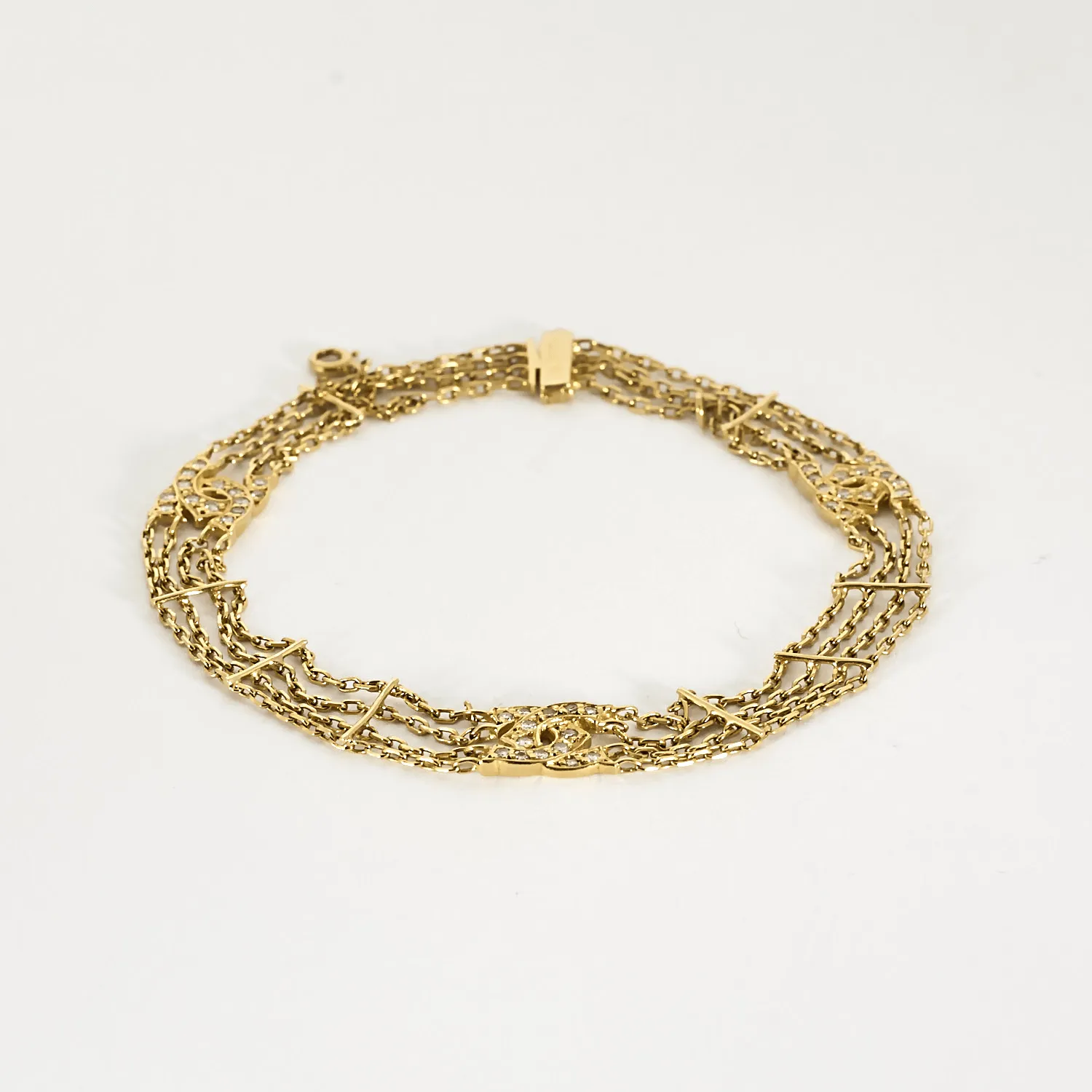 CARTIER - Double C vintage en or jaune et diamants sold by 58 Facettes product image thumbnail 3