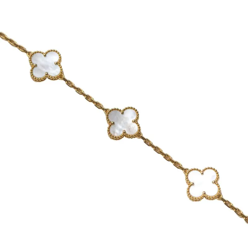 Van Cleef & Arpels﻿ - Bracelet Alhambra Nacre et Or jaune sold by 58 Facettes