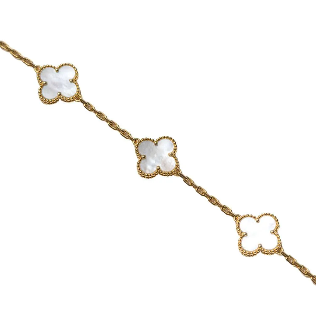 Van Cleef & Arpels - Bracelet Alhambra Nacre et Or jaune sold by 58 Facettes