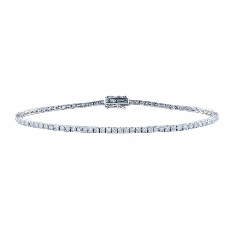 Bracelet rivière en or blanc et diamants sold by 58 Facettes