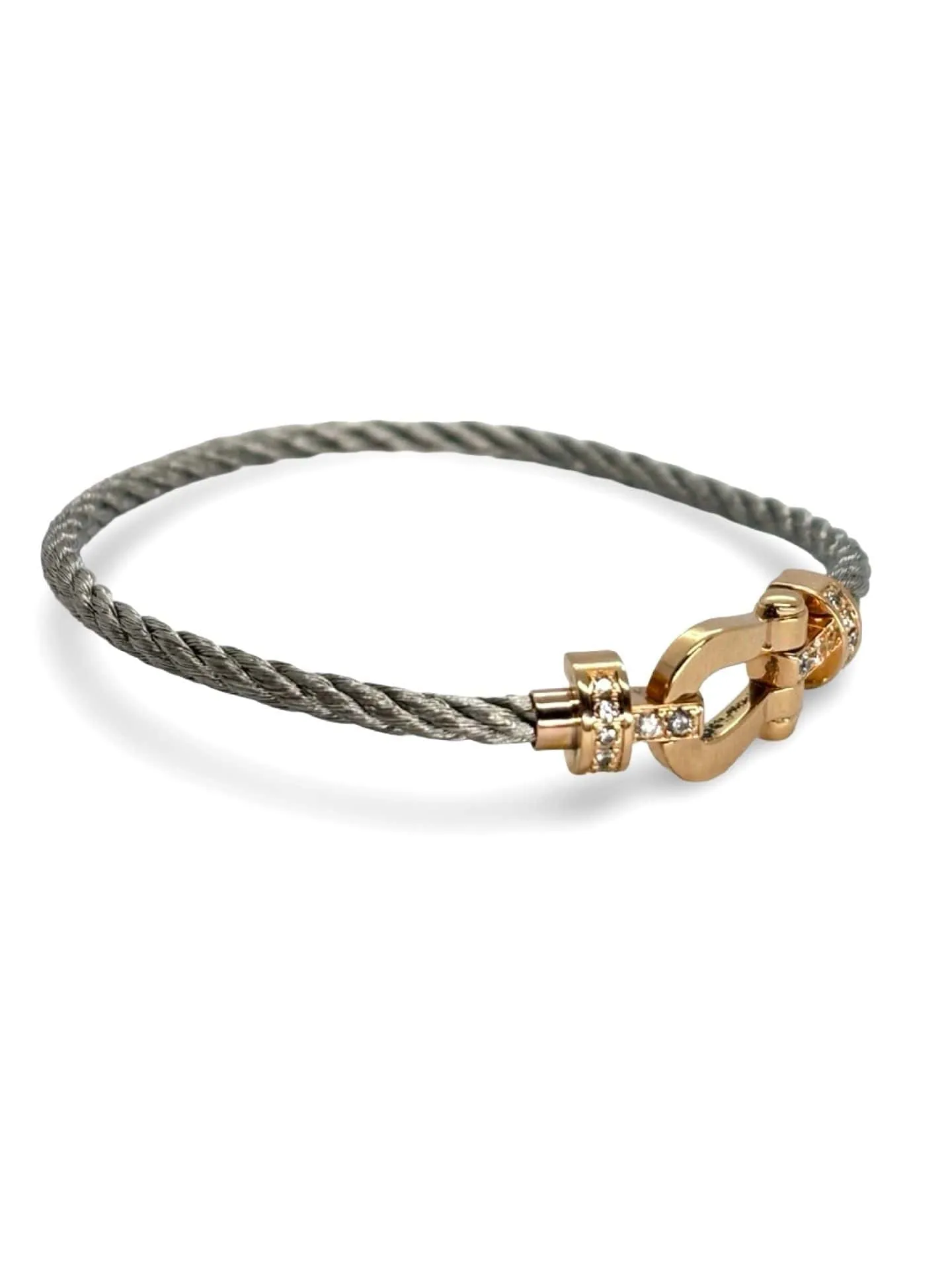 Bracelet Fred Force 10 or rose et diamants 0,12 ct sold by 58 Facettes product image thumbnail 4