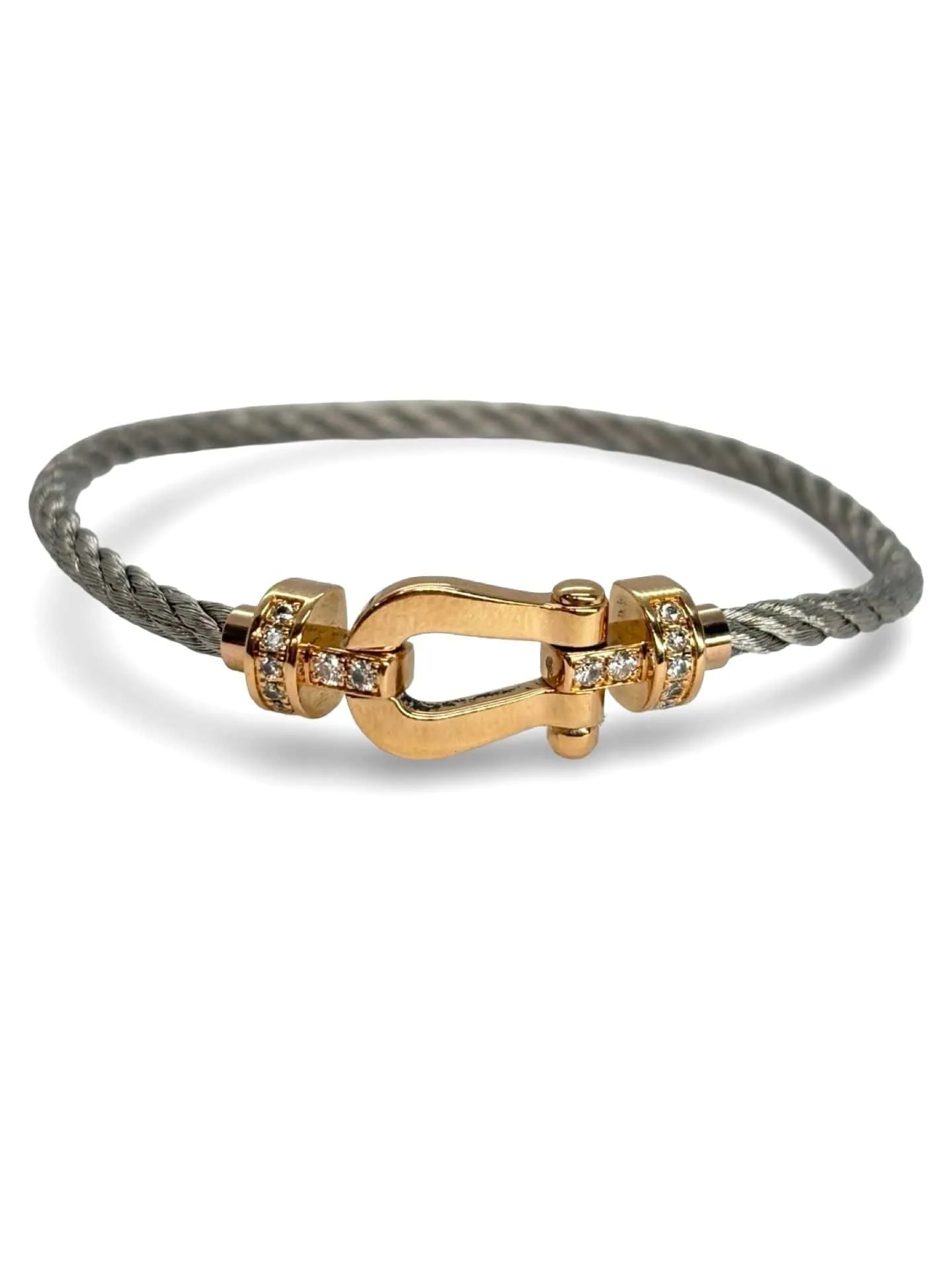 Bracelet Fred Force 10 or rose et diamants 0,12 ct sold by 58 Facettes