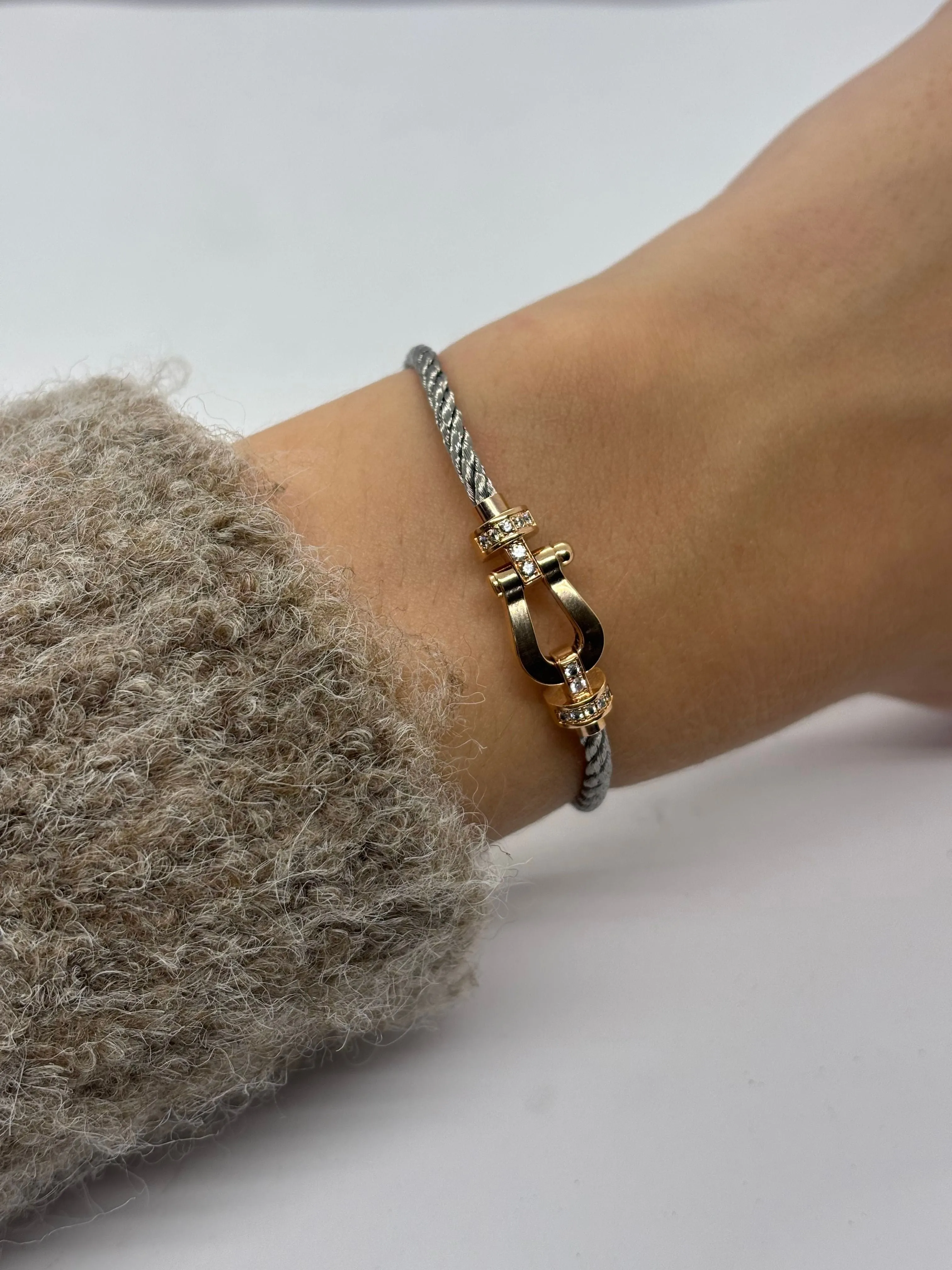 Bracelet Fred Force 10 or rose et diamants 0,12 ct sold by 58 Facettes product image thumbnail 3