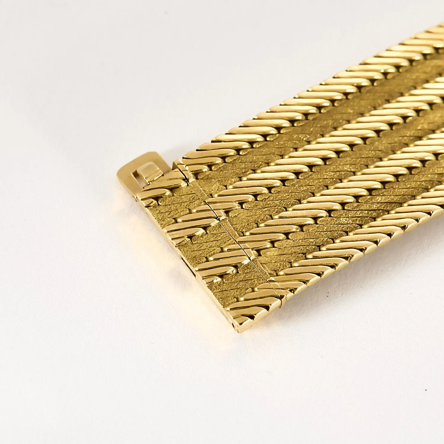 Georges Lenfant - Bracelet tissu Sergé en or jaune sold by 58 Facettes product image thumbnail 5