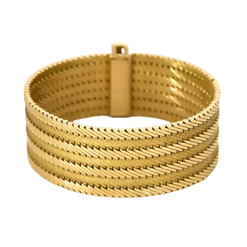 Georges Lenfant - Bracelet tissu Sergé en or jaune sold by 58 Facettes