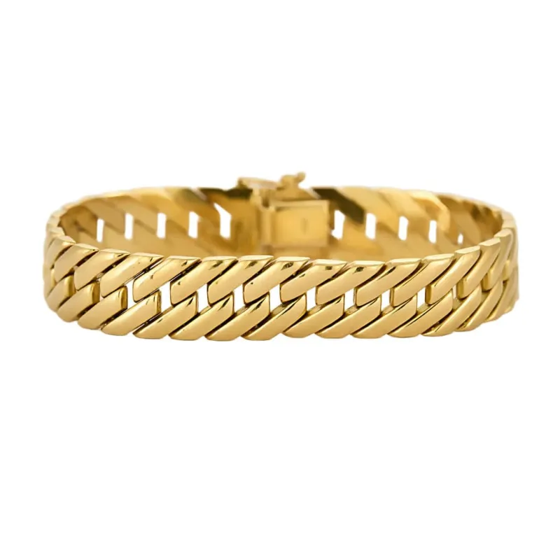 Bracelet composé d'une maille gourmette en or jaune sold by 58 Facettes