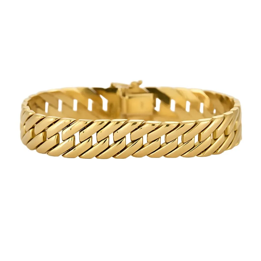 Bracelet composé d'une maille gourmette en or jaune sold by 58 Facettes