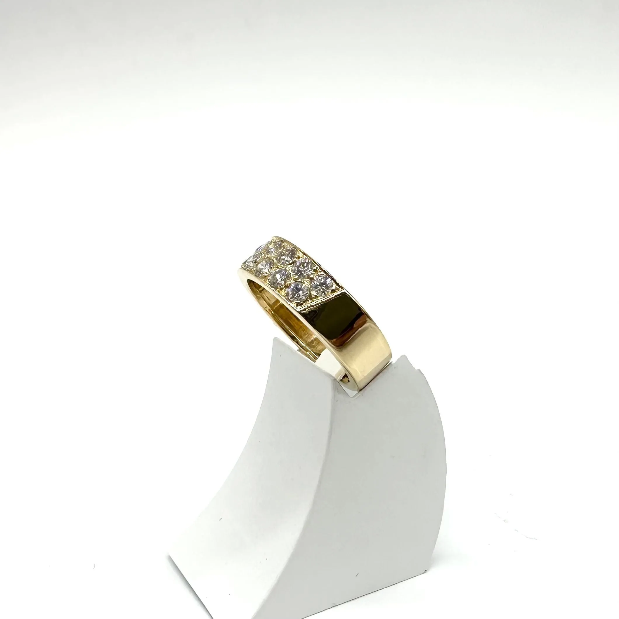 Bague jonc en or jaune 18 carats et diamants sold by 58 Facettes product image thumbnail 4