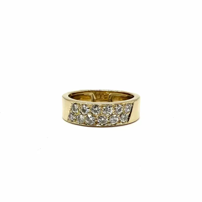 Bague jonc or jaune et diamants sold by 58 Facettes