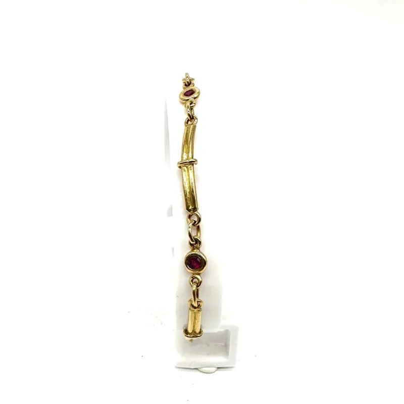 Bracelet or jaune et rubis sold by 58 Facettes