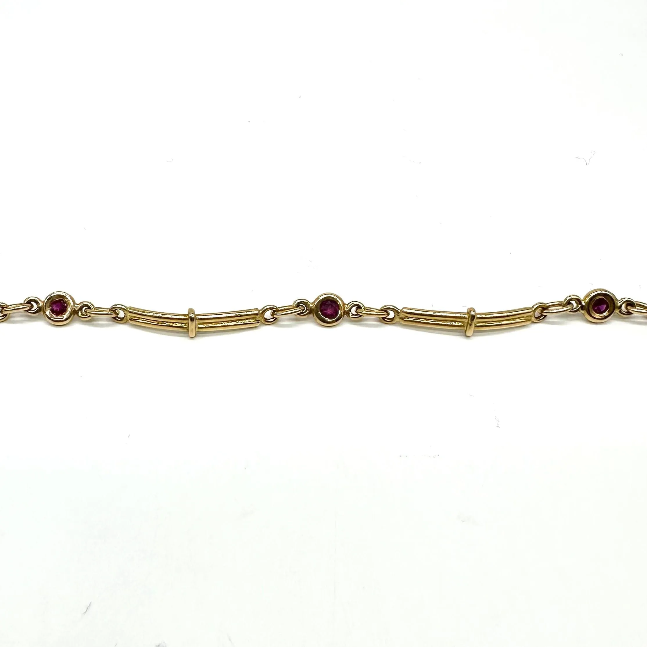 Bracelet or jaune et rubis sold by 58 Facettes product image thumbnail 2