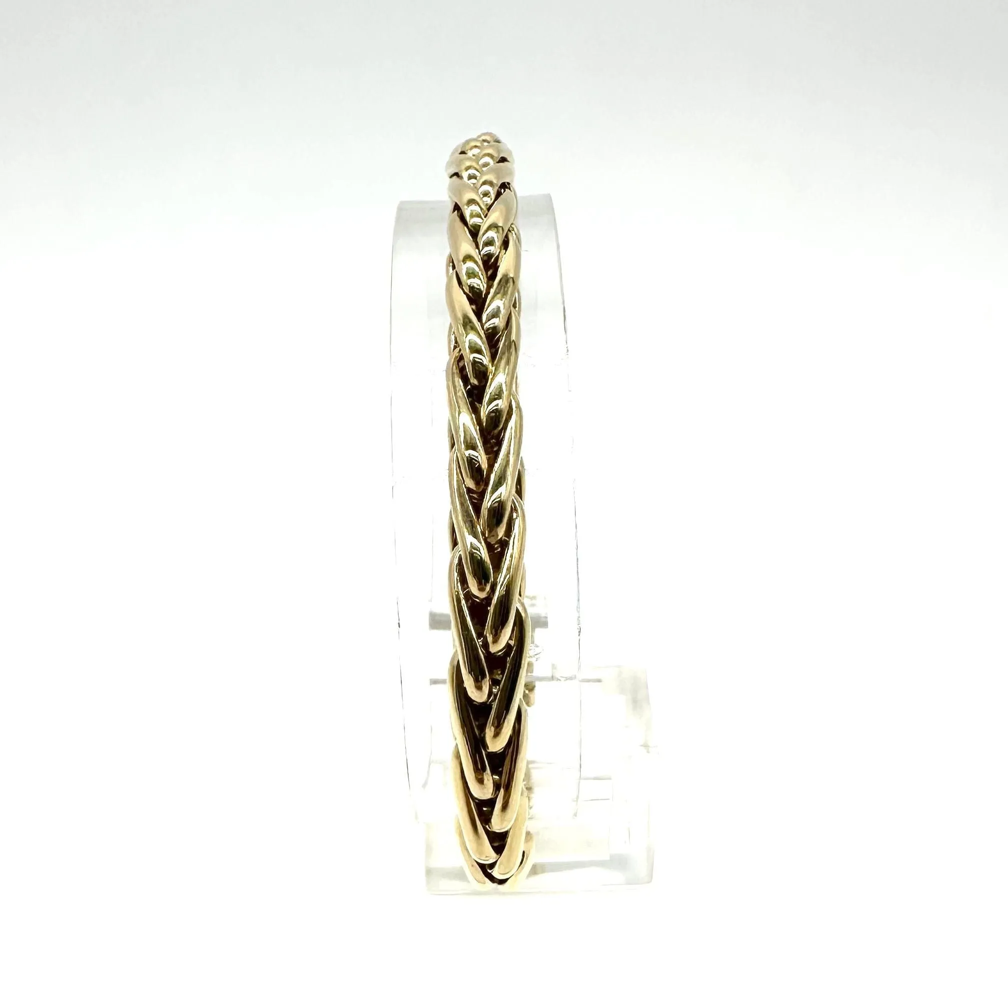 Bracelet maille palmier massif en or jaune 750 sold by 58 Facettes product image thumbnail 3