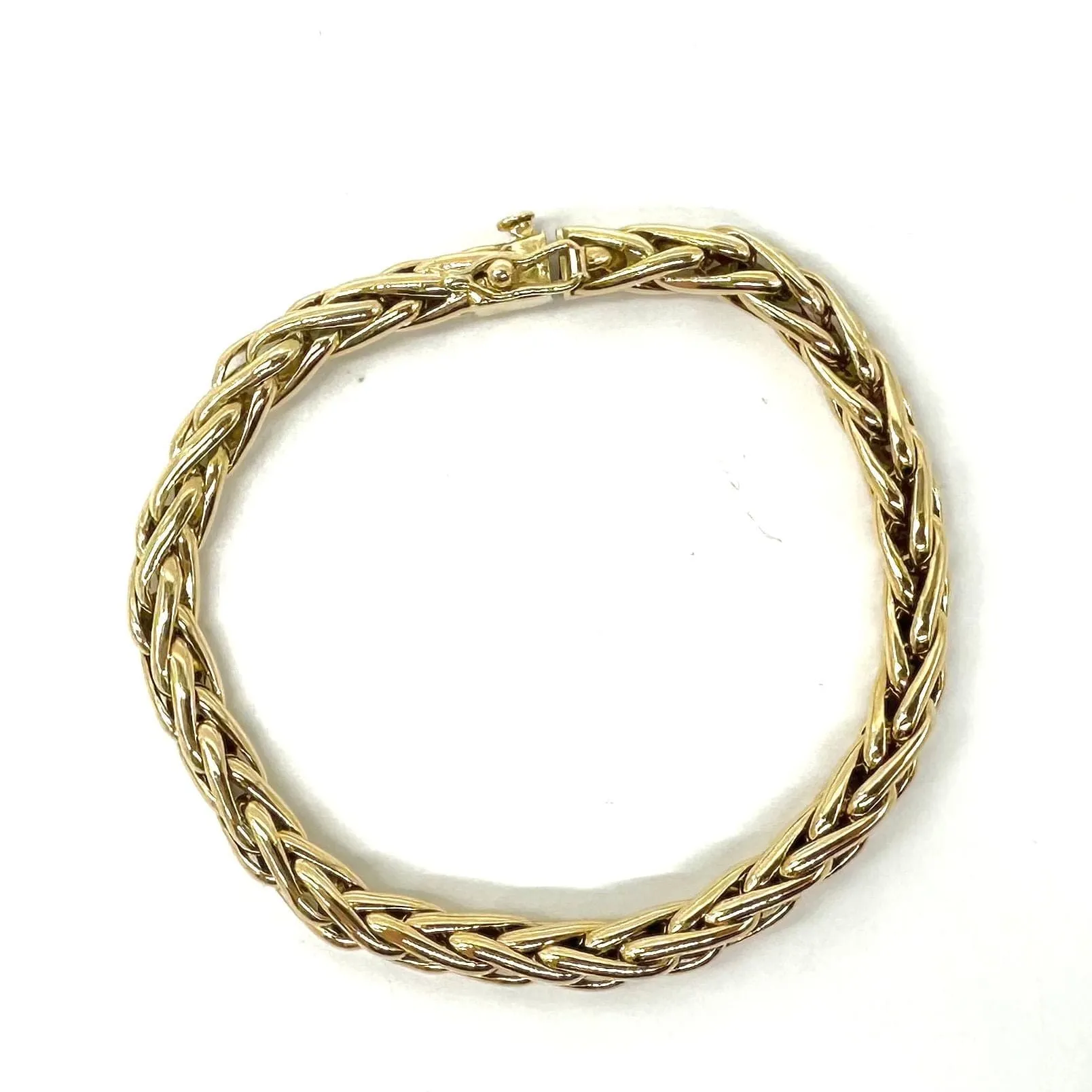 Bracelet maille palmier massif en or jaune 750 sold by 58 Facettes product image thumbnail 4
