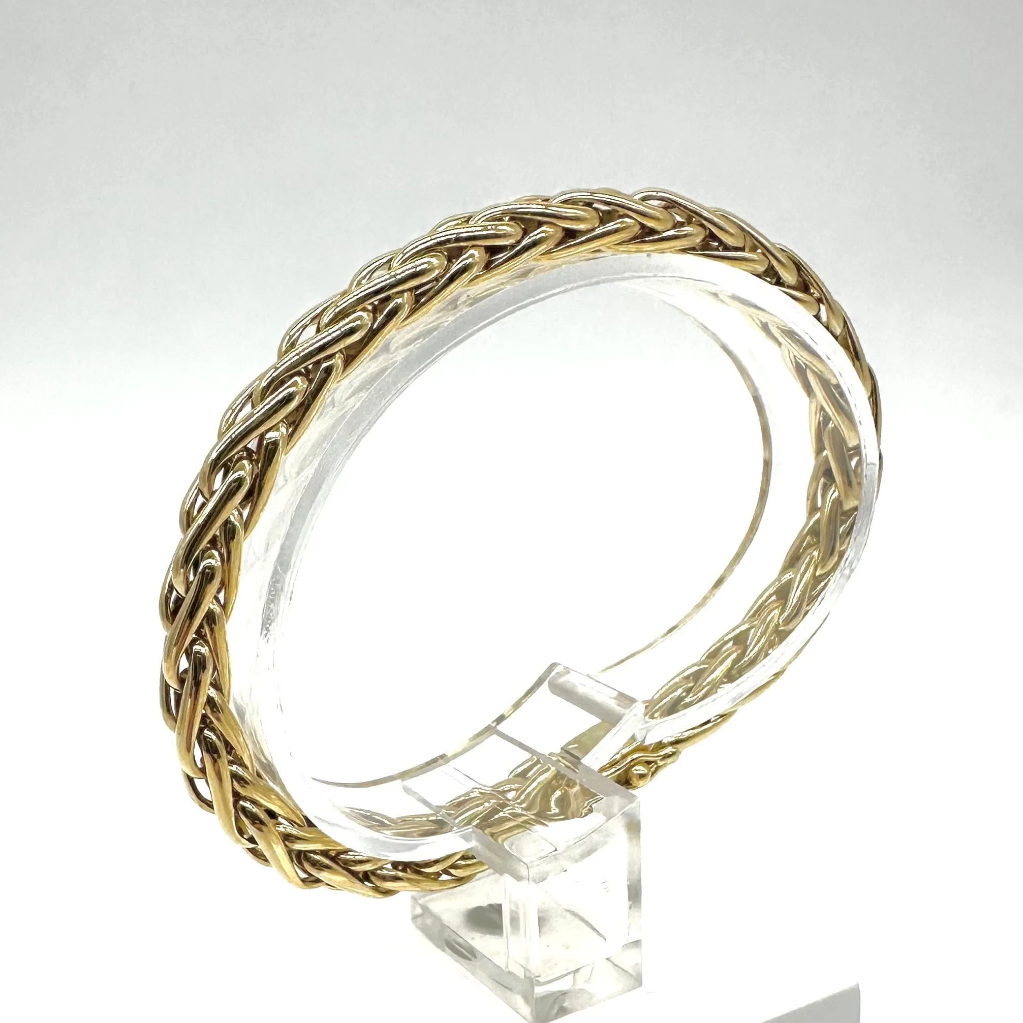 Bracelet maille palmier massif en or jaune 750 sold by 58 Facettes product image thumbnail 5