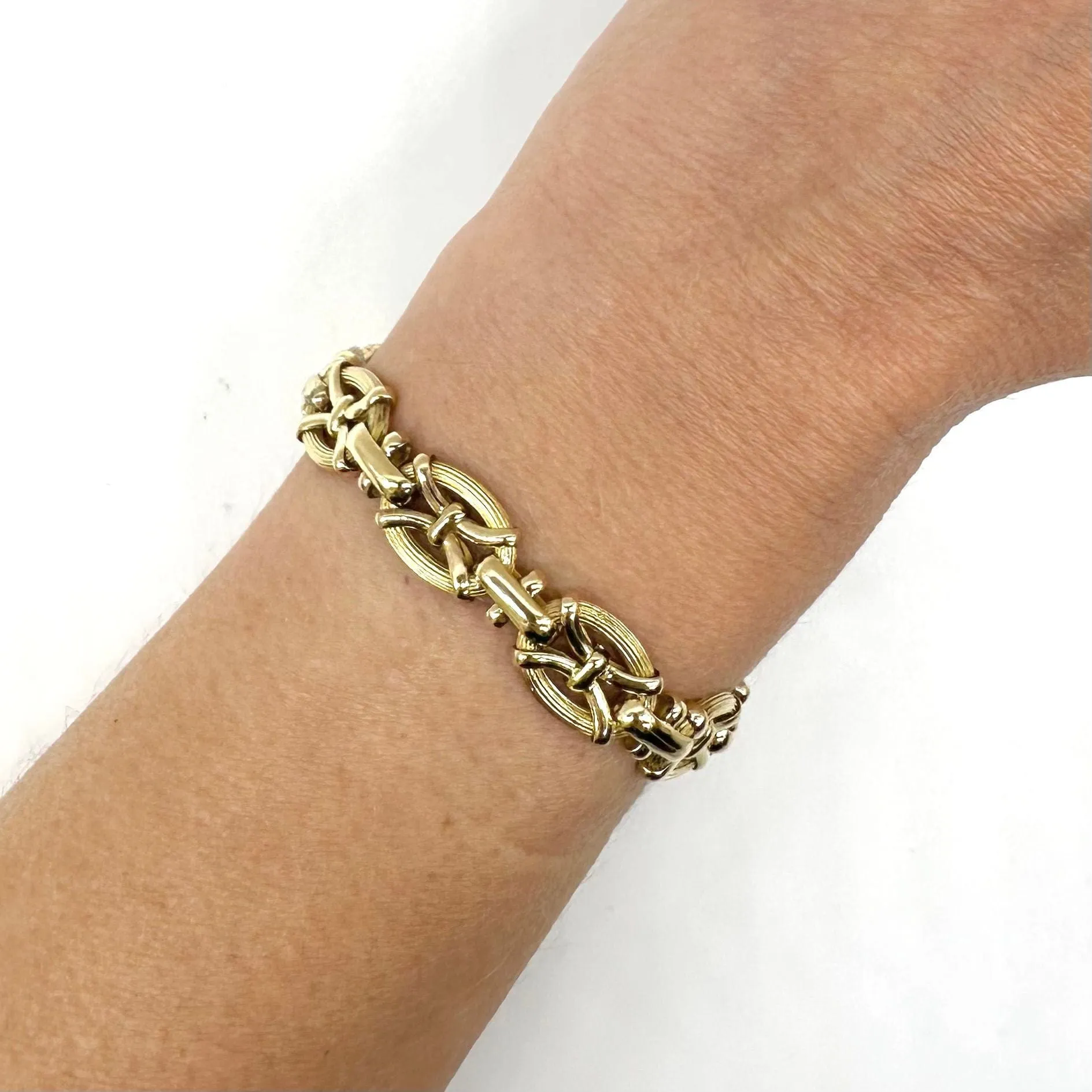 Bracelet or jaune maille fantaisie sold by 58 Facettes product image thumbnail 2