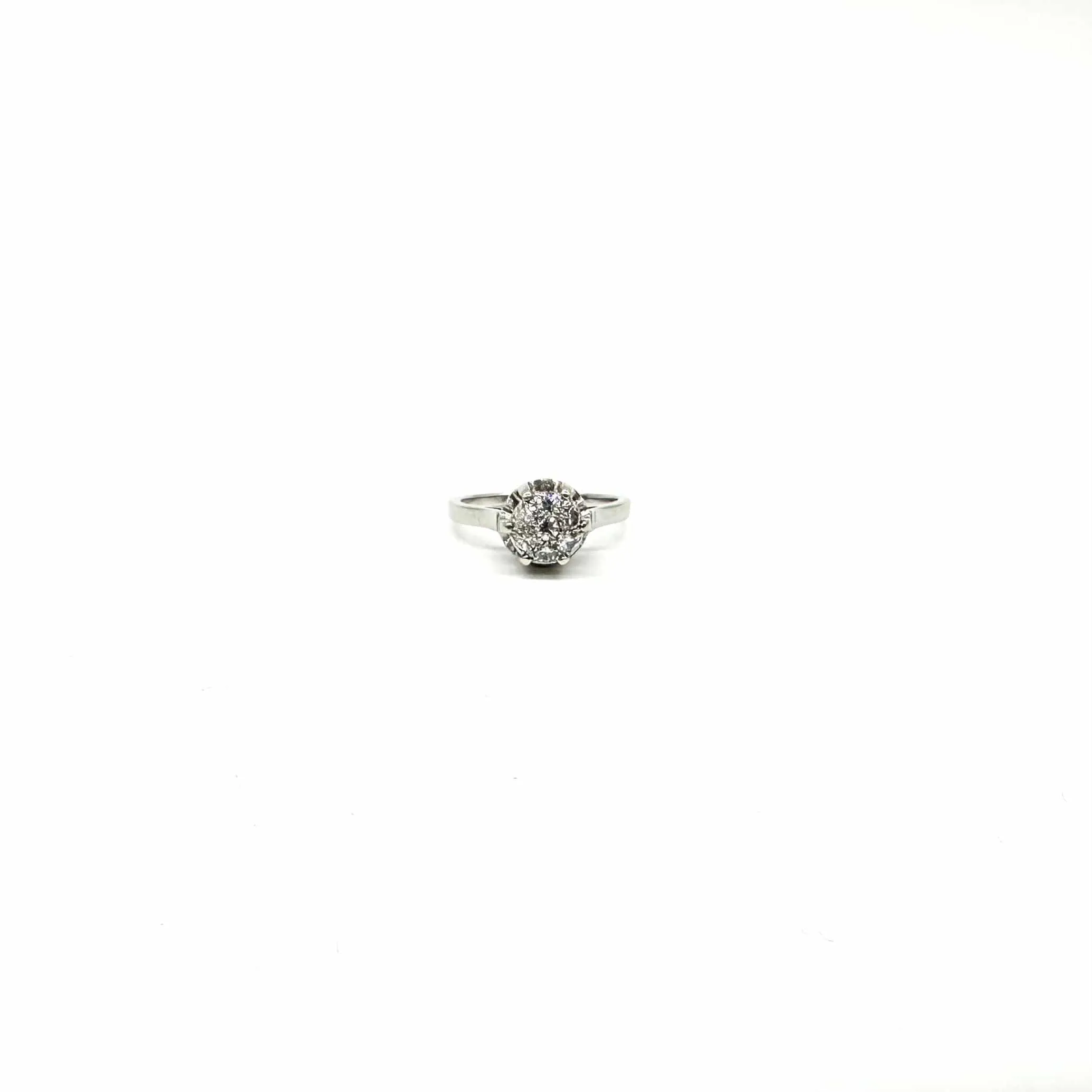 Bague en platine avec 6 diamants (0,25 ct) sold by 58 Facettes product image thumbnail 4