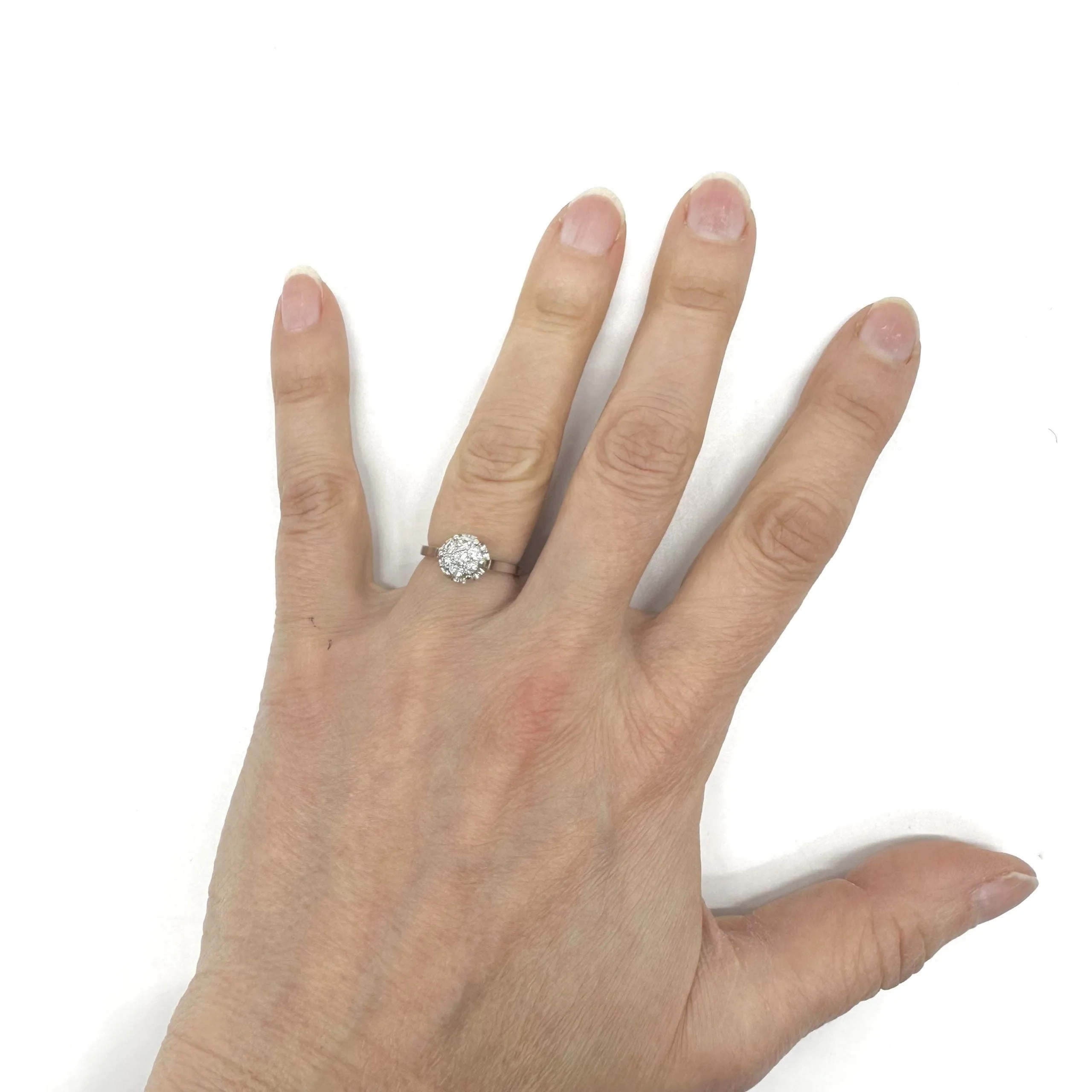 Bague en platine avec 6 diamants (0,25 ct) sold by 58 Facettes product image thumbnail 2