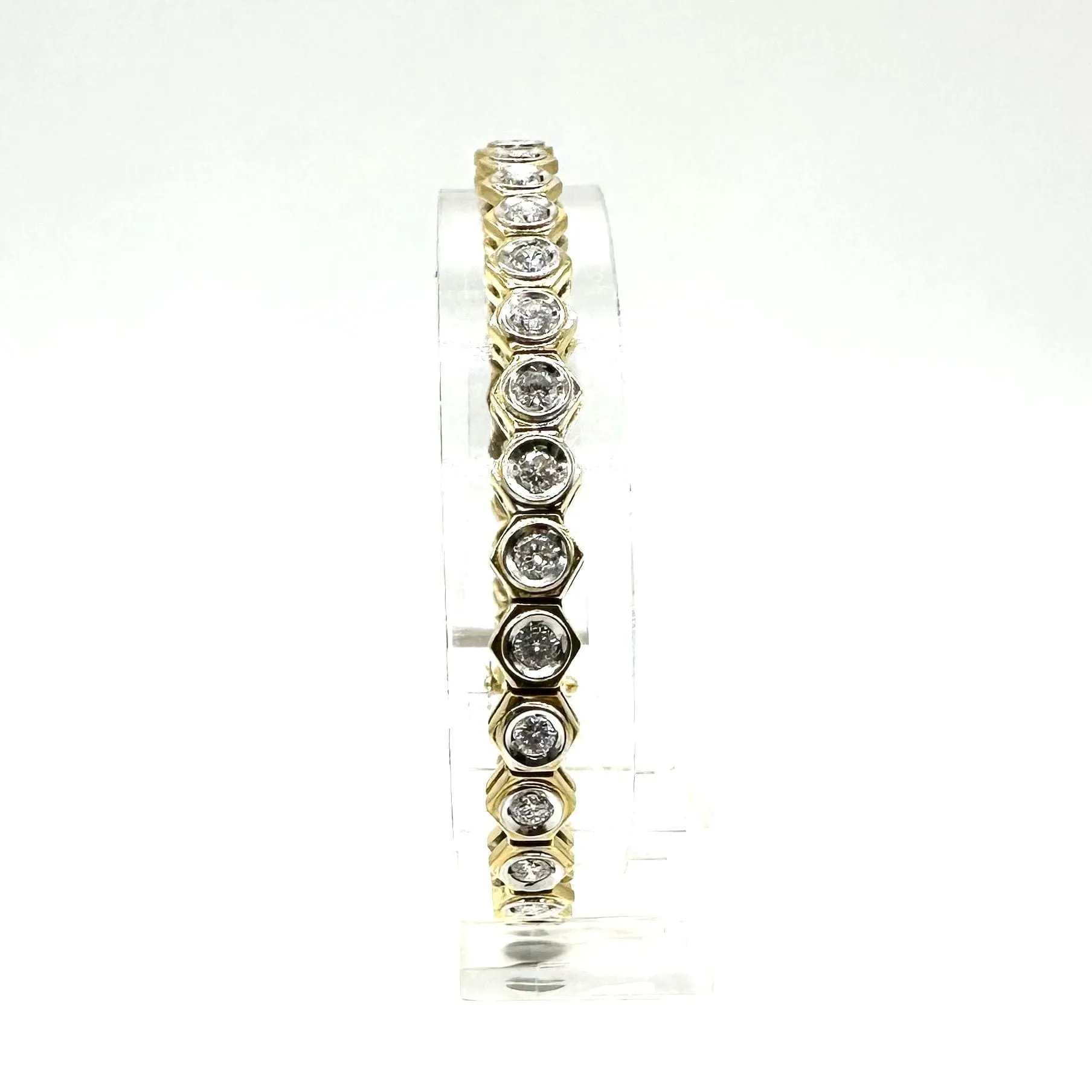 Bracelet rivière de diamants en or jaune 18 carats sold by 58 Facettes product image thumbnail 4