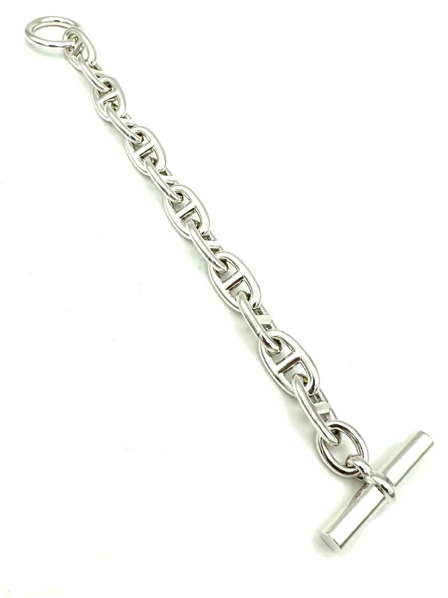 HERMES. Collection "Chaine d'ancre", bracelet argent GM vintage (12) sold by 58 Facettes