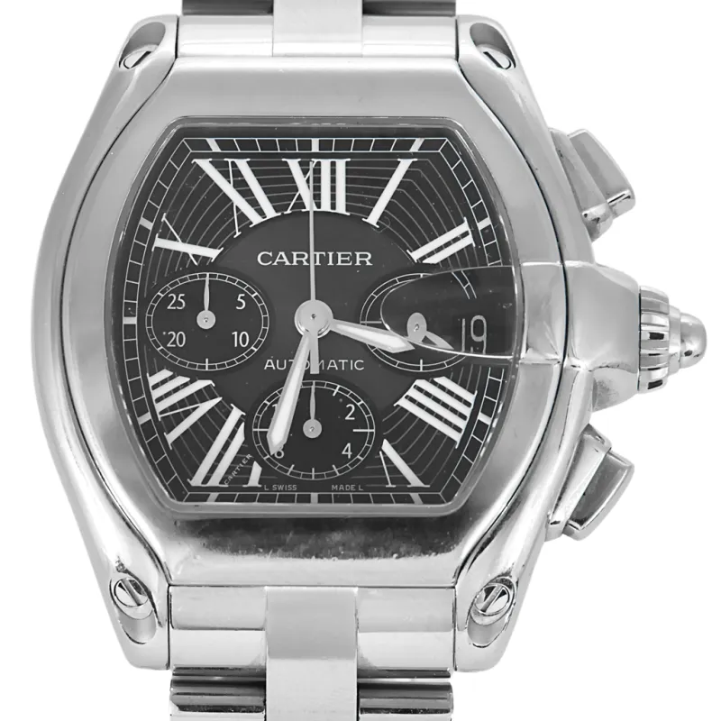 CARTIER - Roadster Chronographe - Montre en acier à boitier tonneau à mouvement automatique sold by 58 Facettes