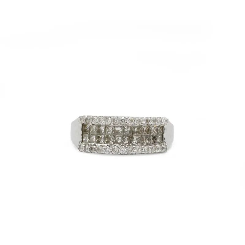 Bague Bandeau - Or blanc & Diamants sold by 58 Facettes