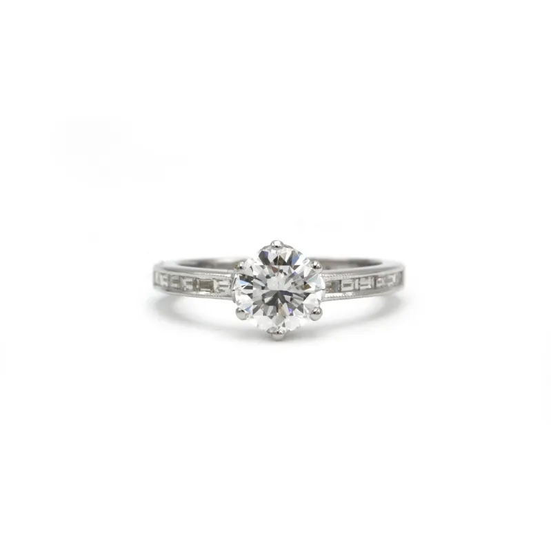 Solitaire accompagné - Or blanc et Diamant 1,27 cts sold by 58 Facettes