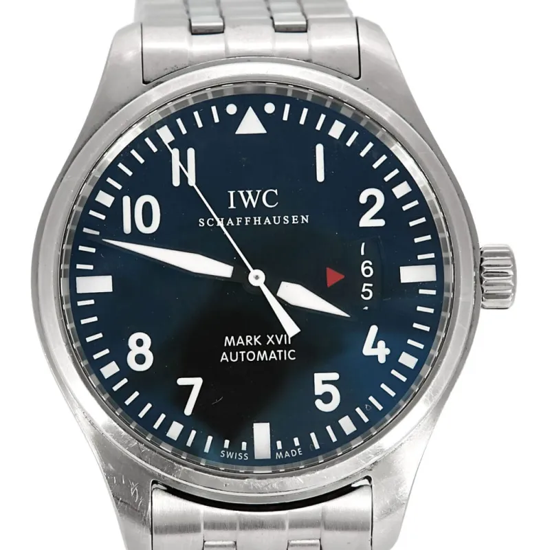 IWC - Pilot Mark XVII - Montre en acier à boitier rond et à mouvement automatique made by 58 Facettes