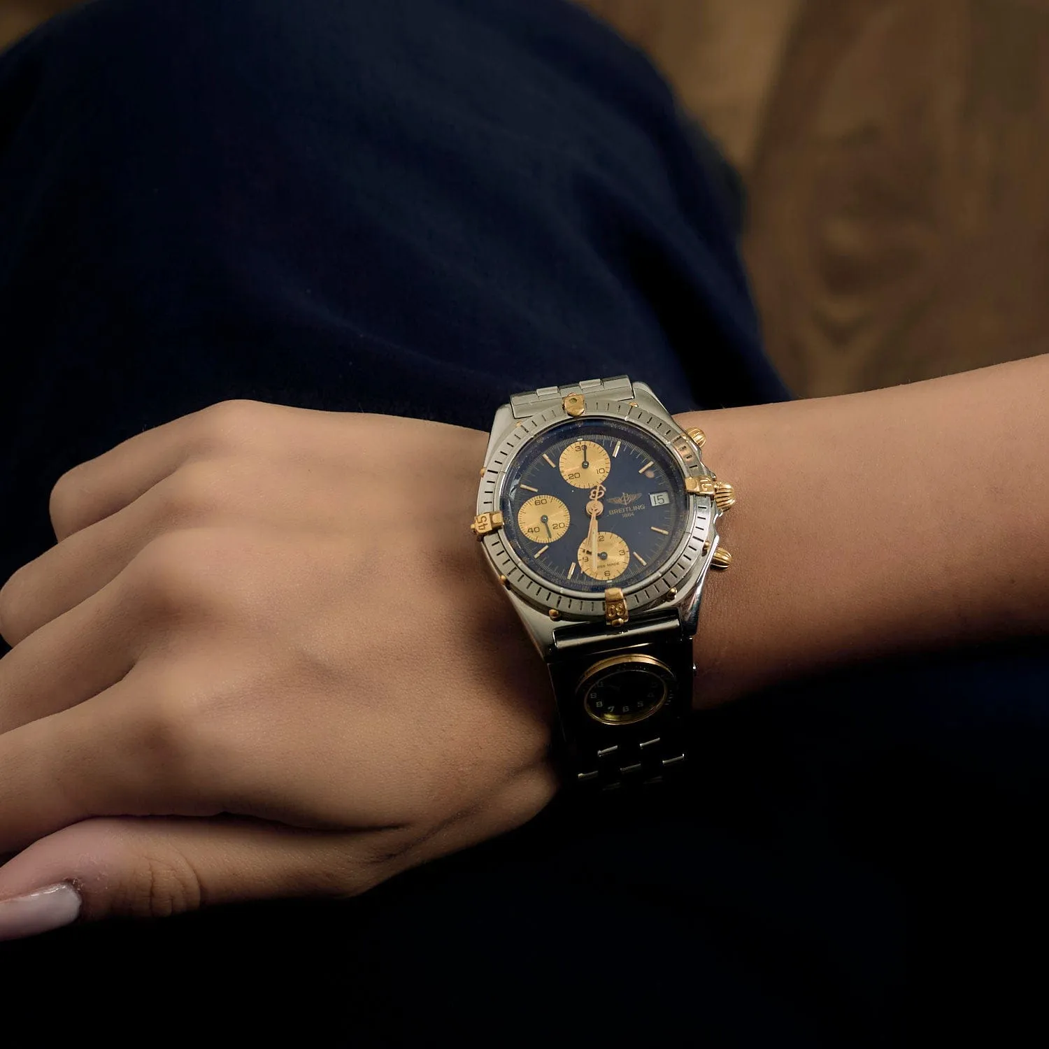 BREITLING - Chronomat - Montre en acier et acier doré à boitier rond à mouvement automatique sold by 58 Facettes product image thumbnail 2