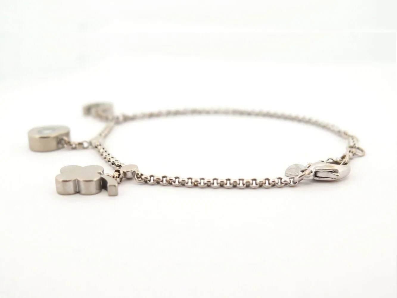 bracelet CHOPARD happy lucky 855811 or blanc 18k diamant 0.05 ct sold by 58 Facettes product image thumbnail 3