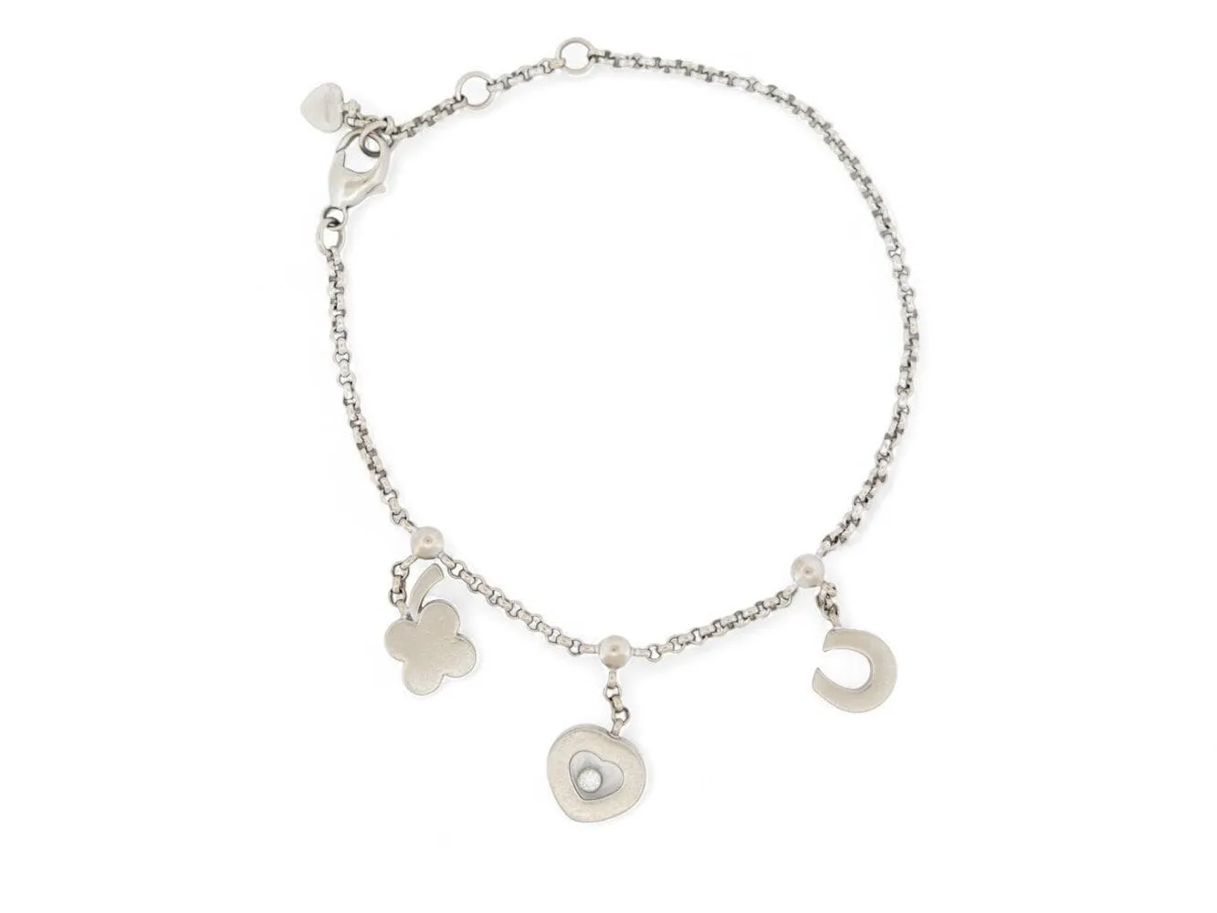 bracelet CHOPARD happy lucky 855811 or blanc 18k diamant 0.05 ct sold by 58 Facettes