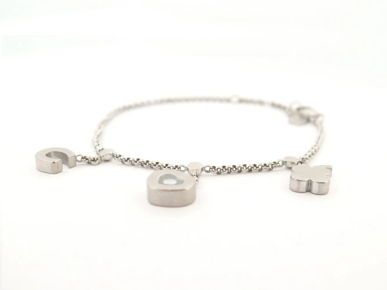 bracelet CHOPARD happy lucky 855811 or blanc 18k diamant 0.05 ct sold by 58 Facettes product image thumbnail 2