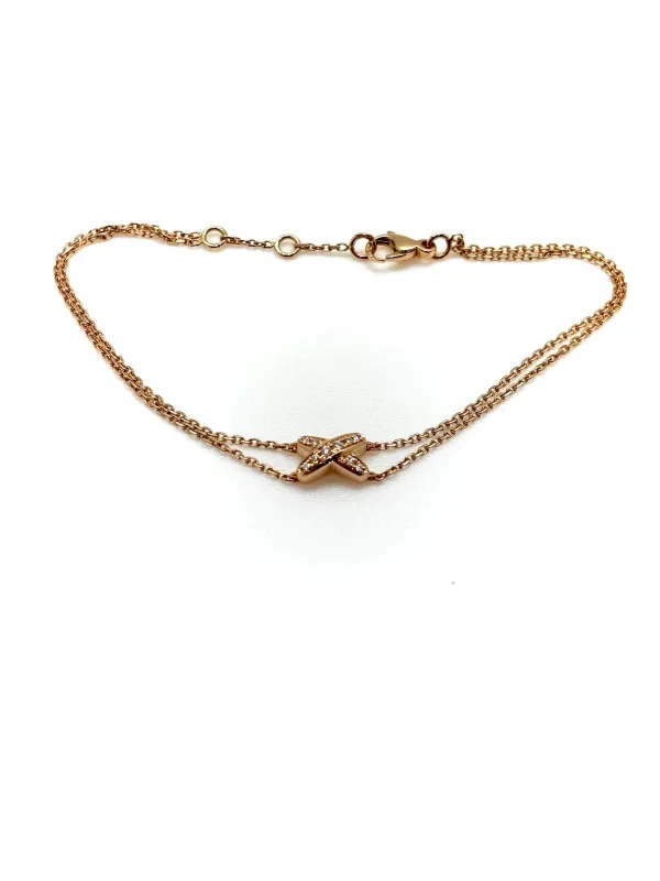 CHAUMET - Bracelet JEUX DE LIENS or rose diamants sold by 58 Facettes