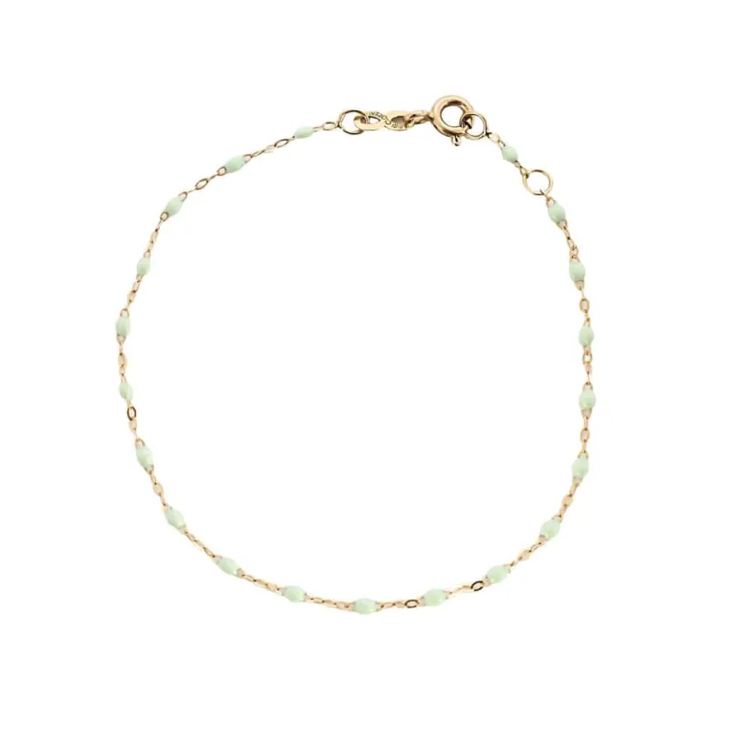GIGI Clozeau - Classique Gigi - Bracelet en or jaune et résine de couleur vert d'eau sold by 58 Facettes