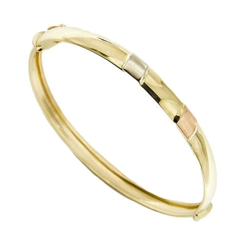 Bracelet rigide trois ors sold by 58 Facettes