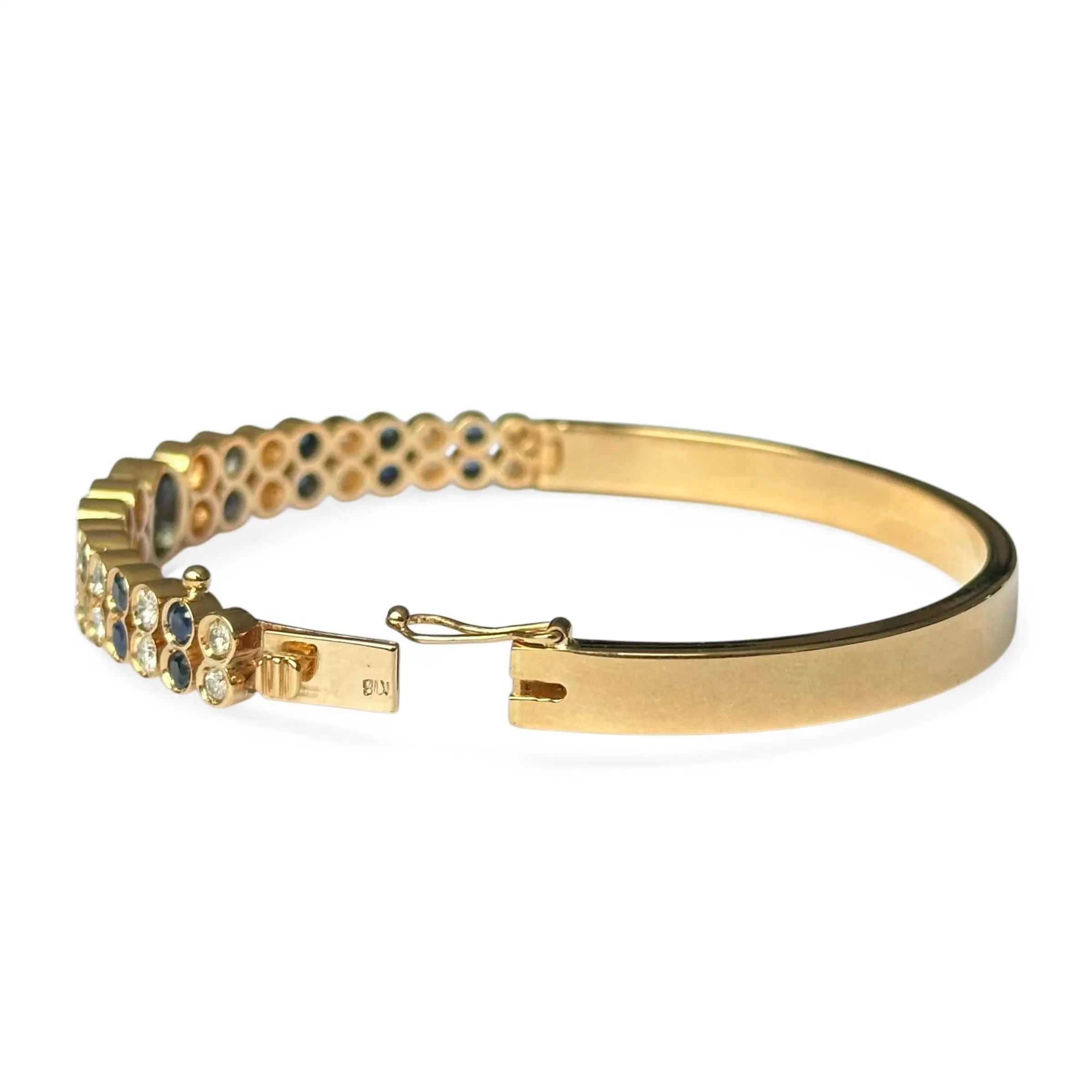 Bracelet jonc saphirs diamants sold by 58 Facettes product image thumbnail 5