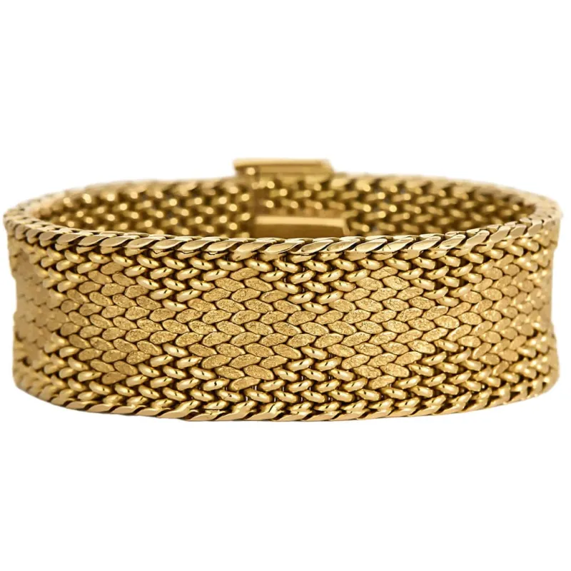 Bracelet en or jaune à maille polonaise sold by 58 Facettes