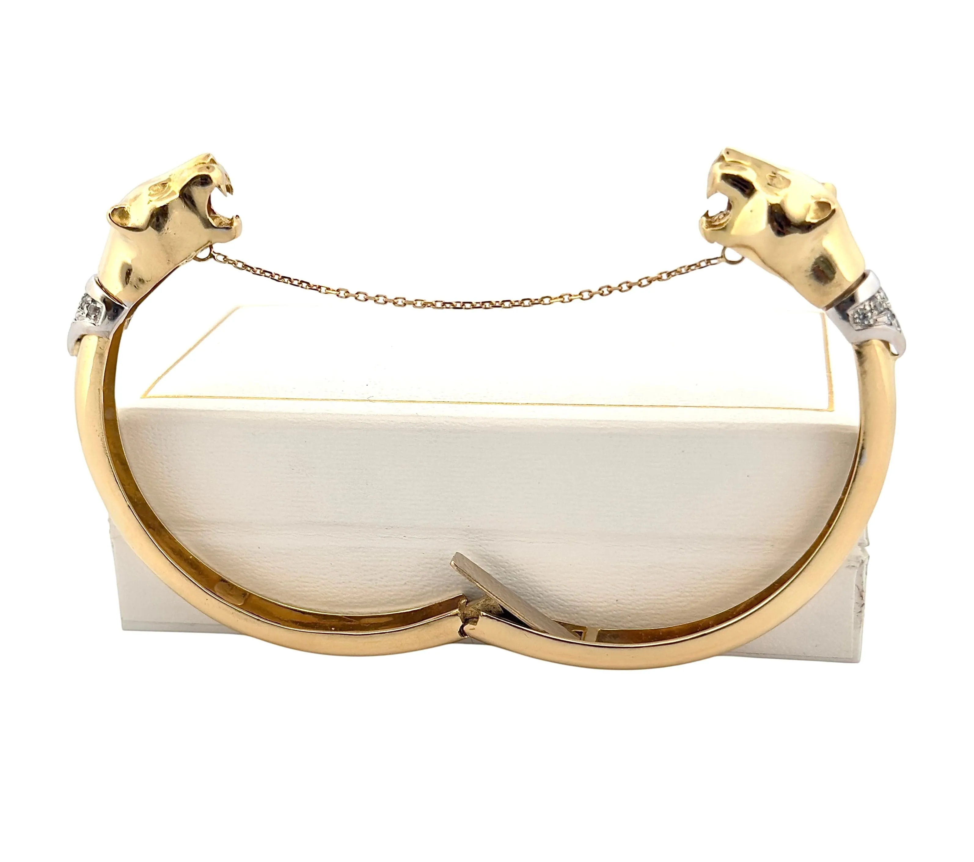 Bracelet jonc têtes de panthères en or jaune 18 carats sold by 58 Facettes product image thumbnail 4