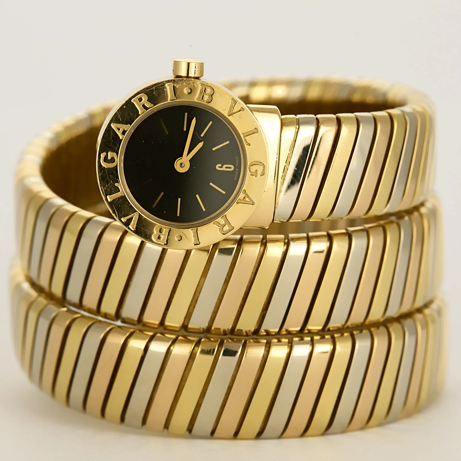 BVLGARI - Montre Serpenti Tubogas - Montre trois ors à boitier rond à mouvement quartz sold by 58 Facettes product image thumbnail 4