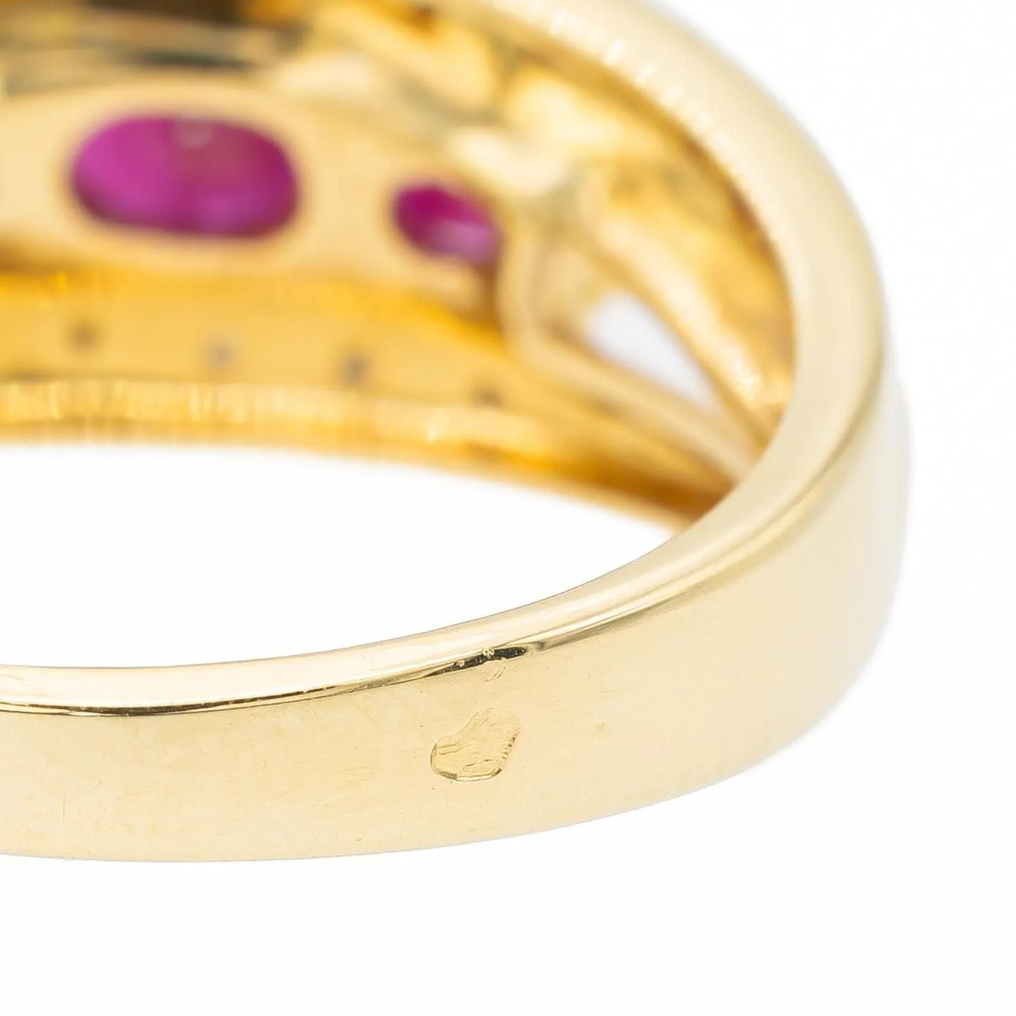 Bague Bandeau Or jaune, Or blanc Rubis, Diamant sold by 58 Facettes product image thumbnail 5