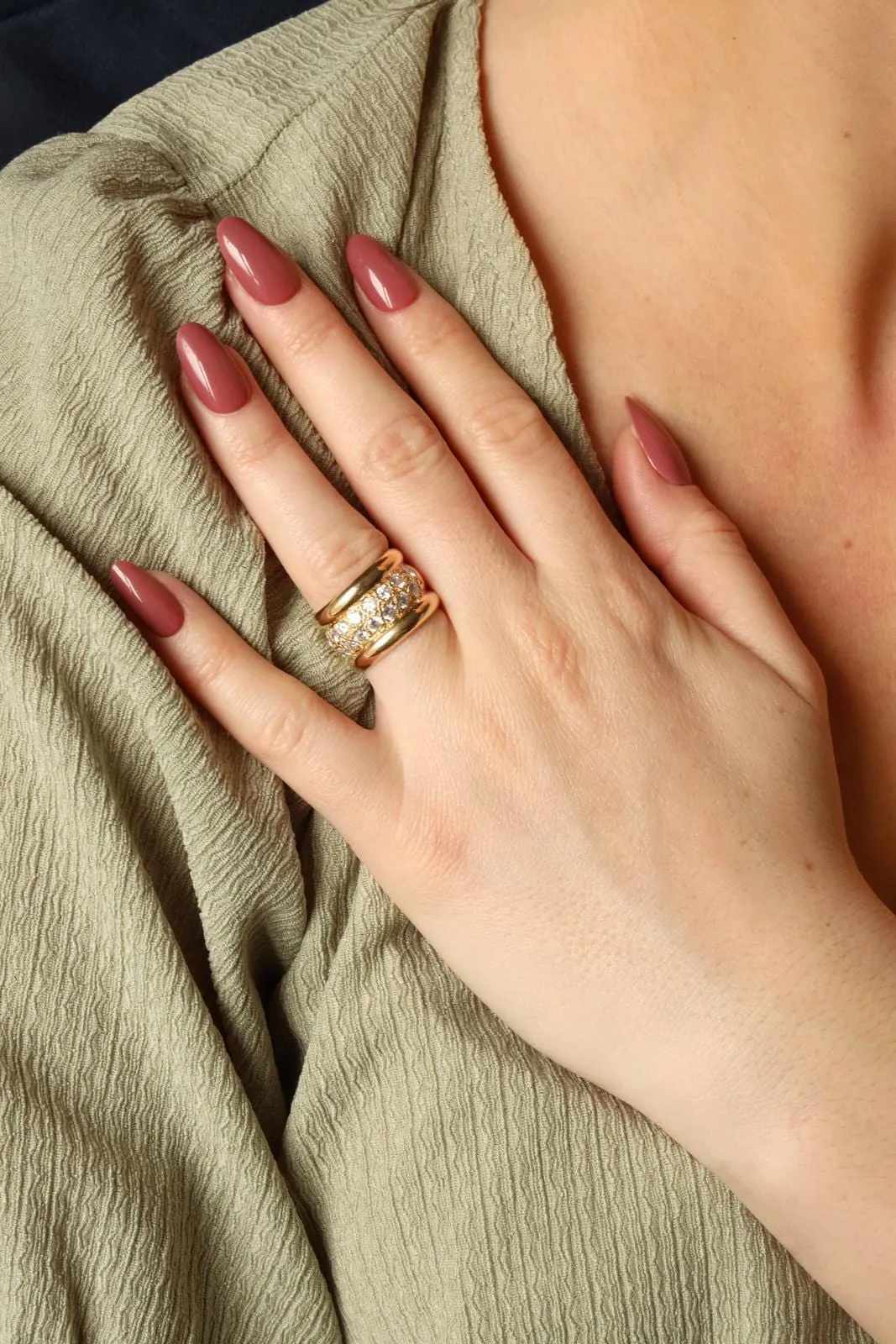 Bague Bandeau Or jaune Diamant sold by 58 Facettes product image thumbnail 2