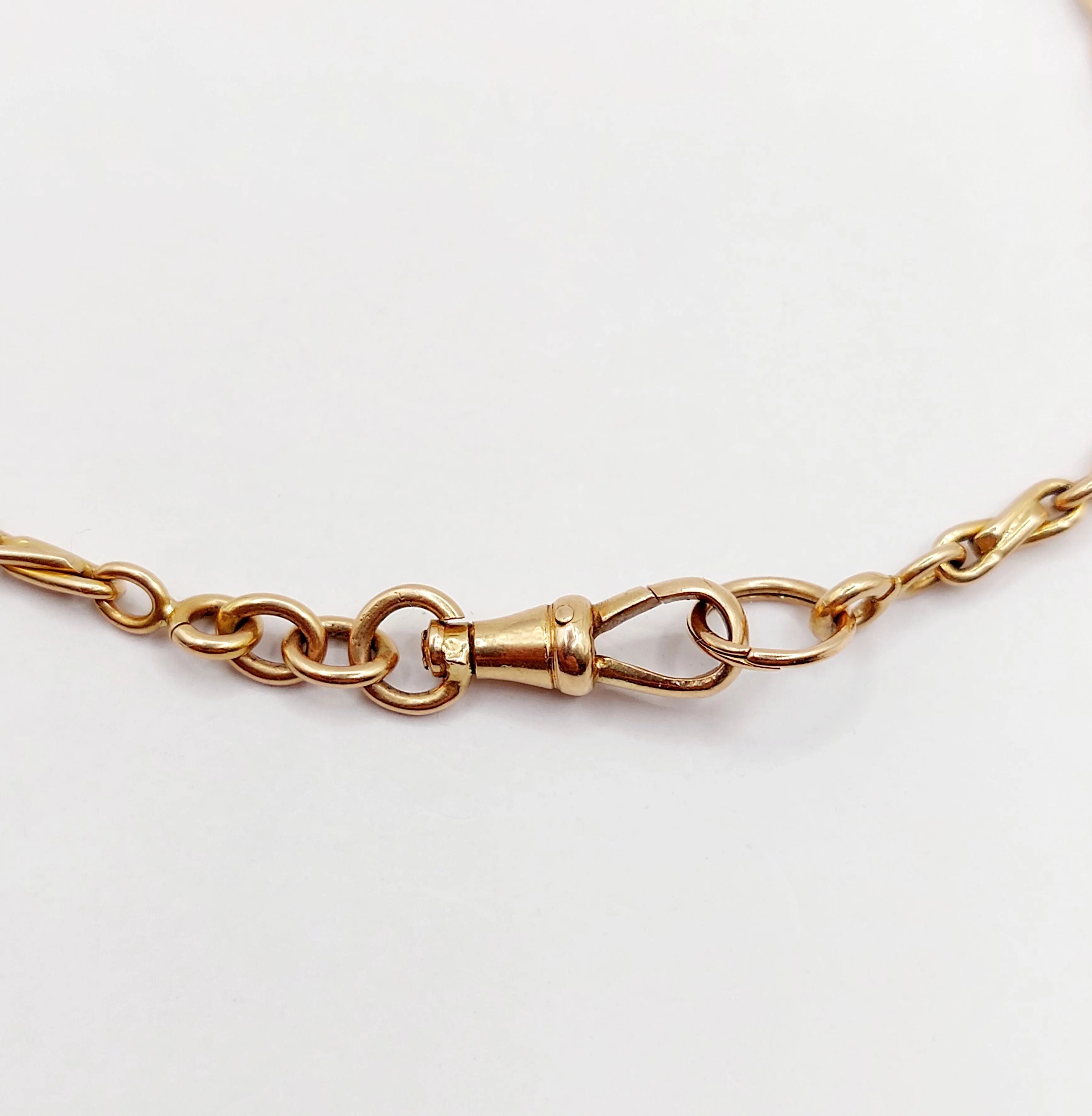 Bracelet antique, chaîne giletière de montre antique or rose (circa 1900) sold by 58 Facettes product image thumbnail 4