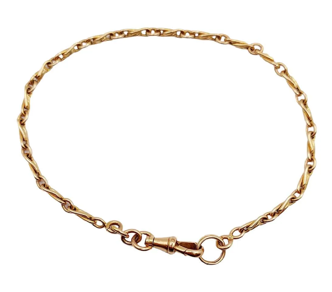 Bracelet antique, chaîne giletière de montre antique or rose (circa 1900) sold by 58 Facettes