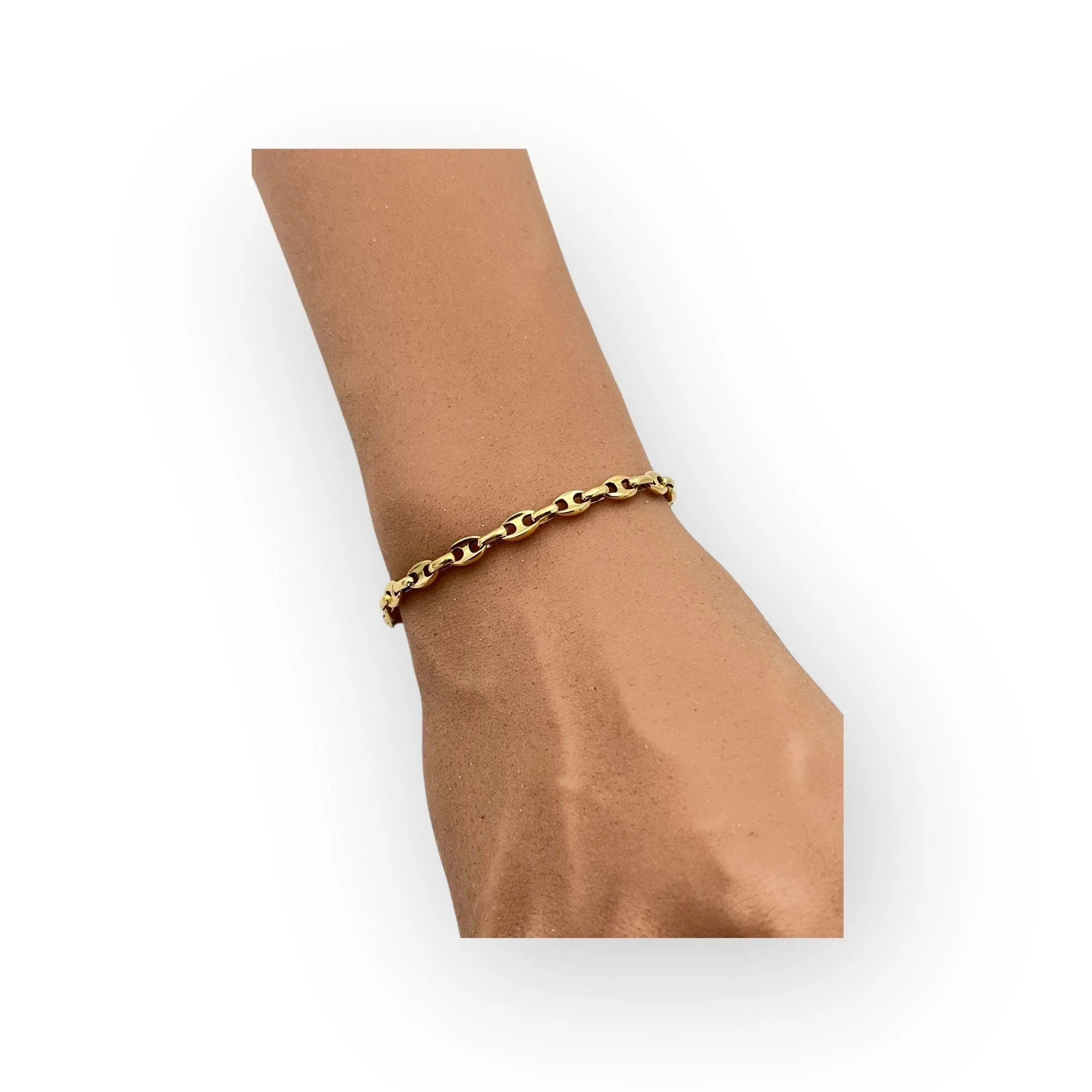Bracelet or jaune grains de café 23 cm sold by 58 Facettes product image thumbnail 2