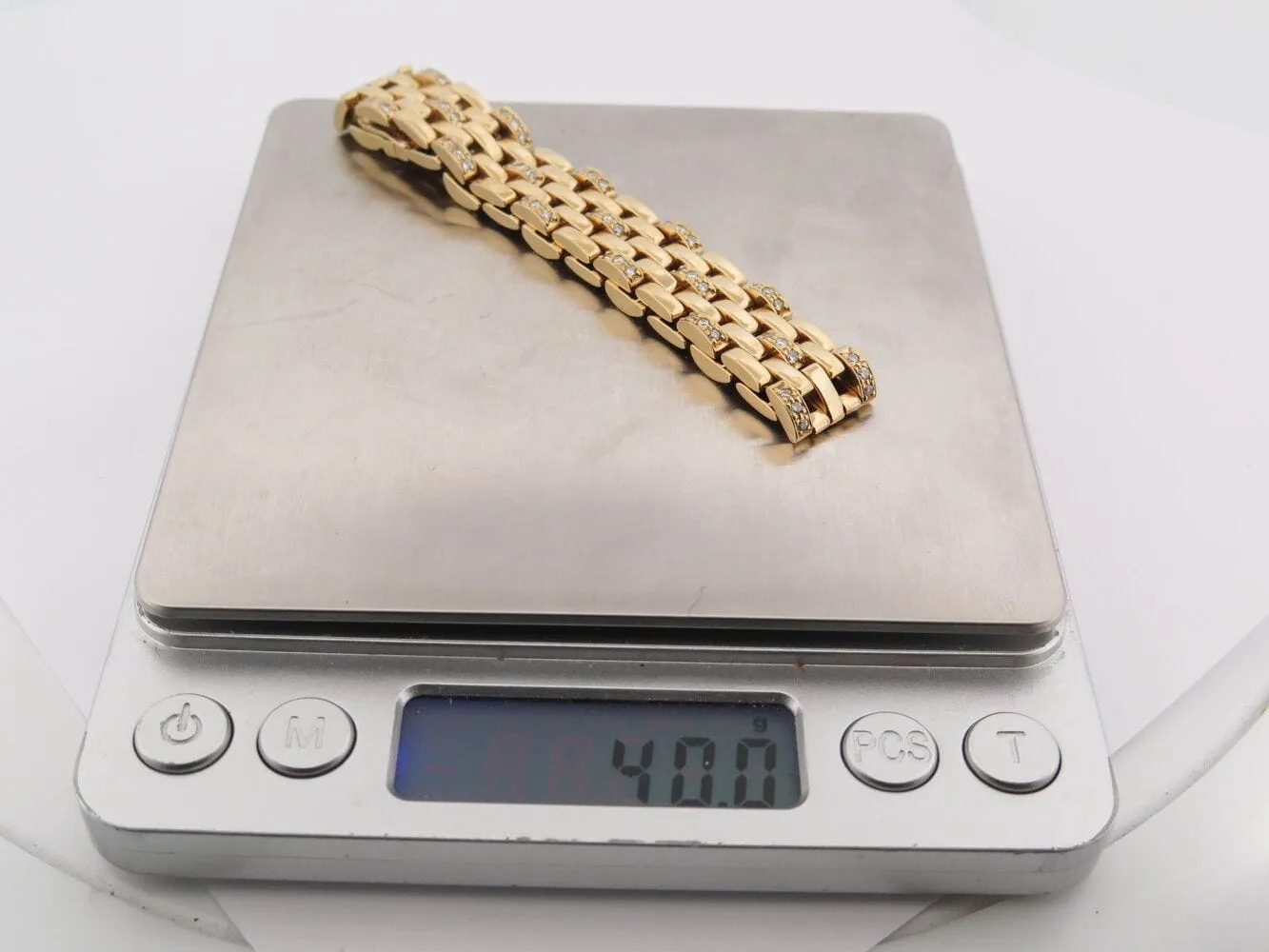 CARTIER - Bracelet Panthère 5 rangs diamants or jaune sold by 58 Facettes product image thumbnail 5