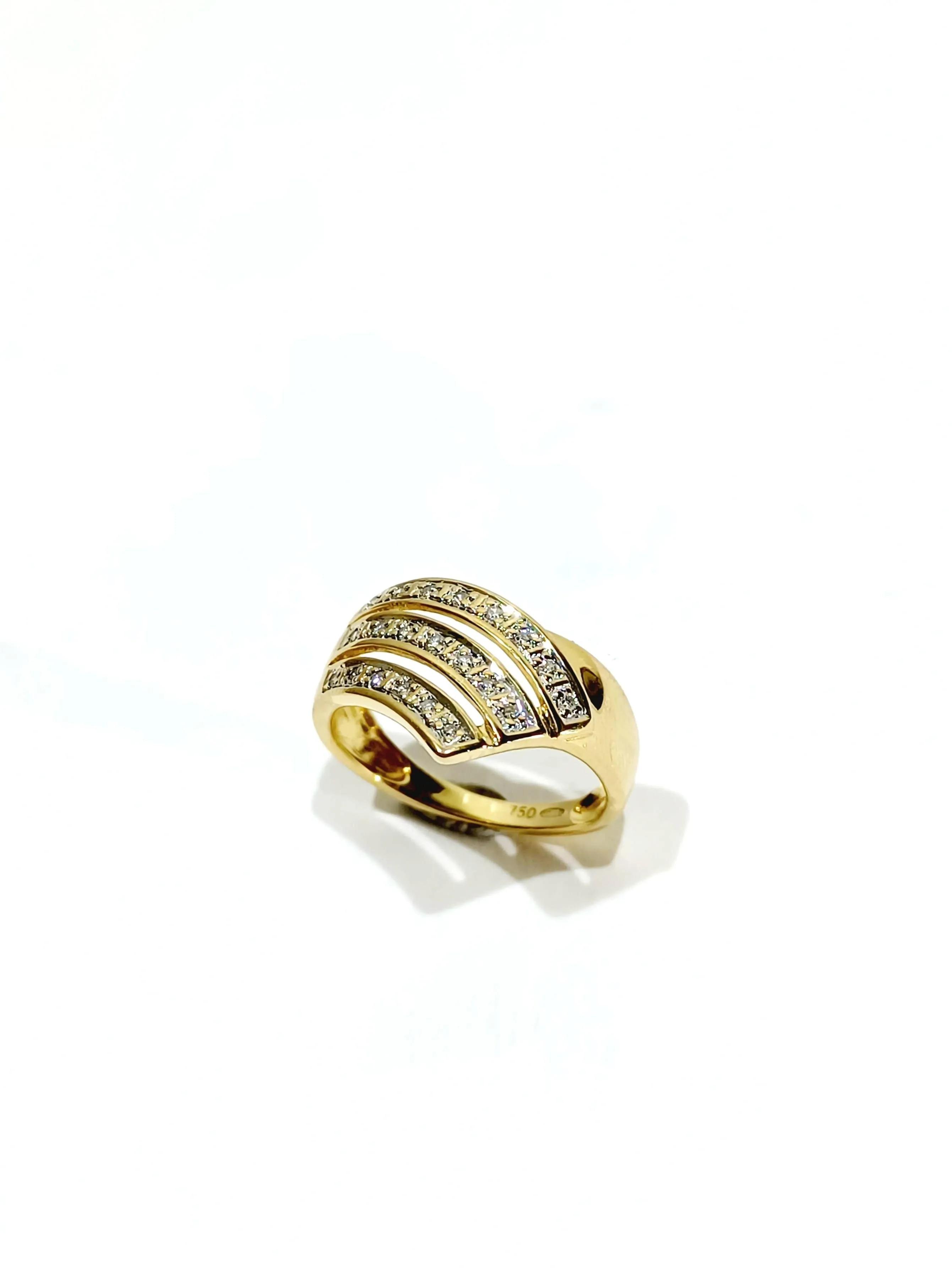 Bague or jaune diamants sold by 58 Facettes product image thumbnail 5