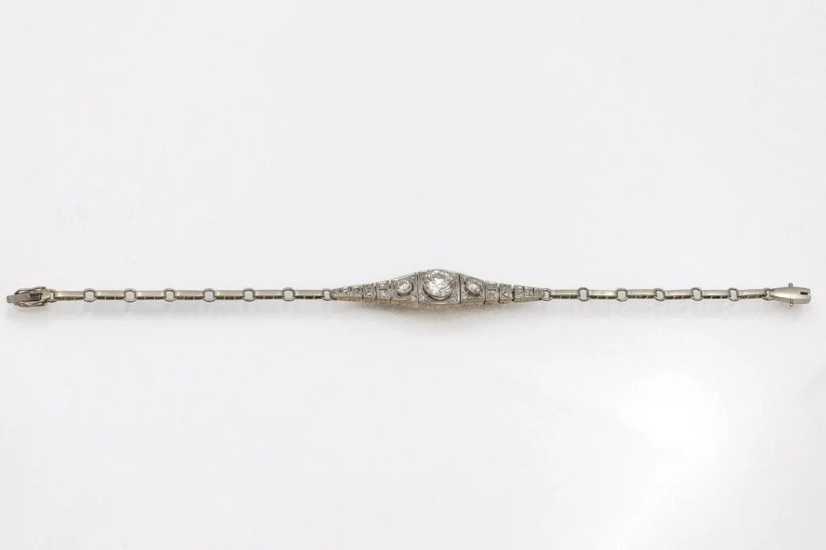 Bracelet Art Déco avec de beaux diamants taille ancienne sold by 58 Facettes product image thumbnail 5