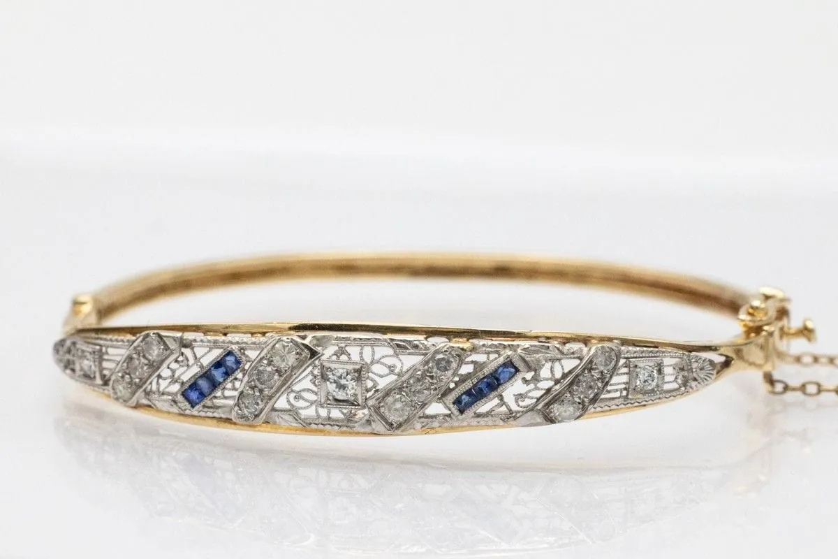 Bracelet ancien Art Déco en or et diamants, vers 1930 sold by 58 Facettes product image thumbnail 2