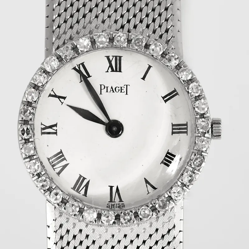 PIAGET - Montre en or blanc à boitier rond à mouvement mécanique à remontage manuel sold by 58 Facettes