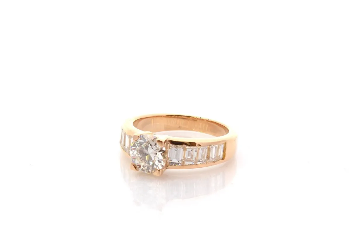 Bague diamant 1,16 ct J/VS1 en or 18k sold by 58 Facettes